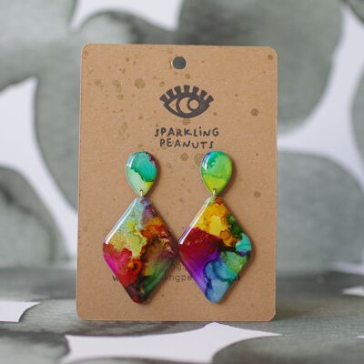 Earrings | Unique piece | Multicolored diameter