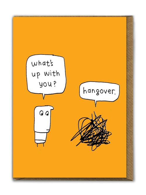 Funny EMBOSSED Birthday Card - Hangover