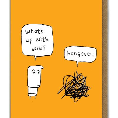 Funny EMBOSSED Birthday Card - Hangover