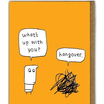 Funny EMBOSSED Birthday Card - Hangover