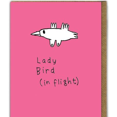 Lustige Geburtstagskarte mit Prägung – Marienkäfer im Flug