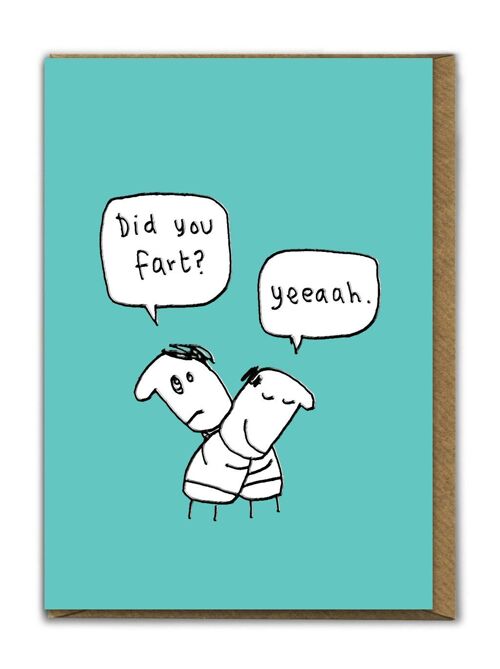 Funny EMBOSSED Birthday Card - Did You Fart