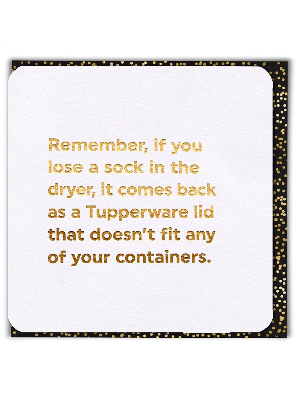 Biglietto d'auguri divertente: perdi un calzino