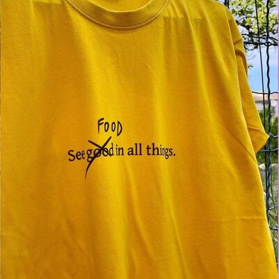 T-Shirt "See Food In All Thing"__XS / Giallo Oro