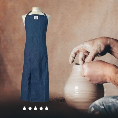 Ceramics / Clay / Pottery apron with split Jeans