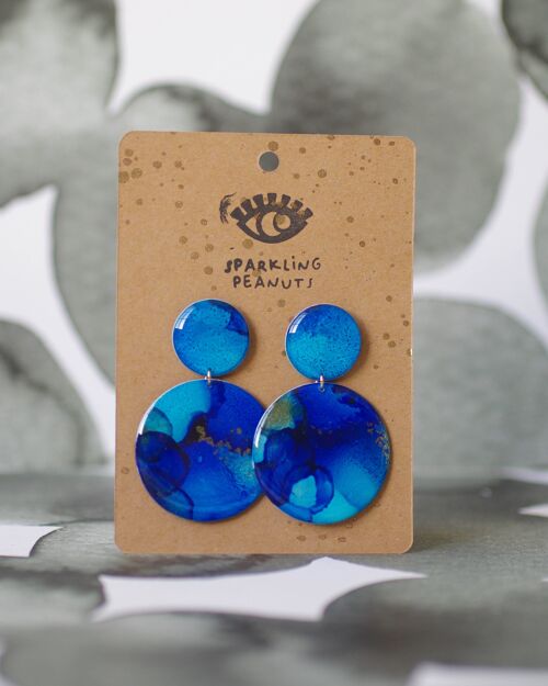 Boucles d'oreilles | Pièce unique | Round bleu