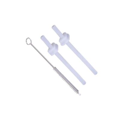 Set of 2 silicone straws and TumTum brush