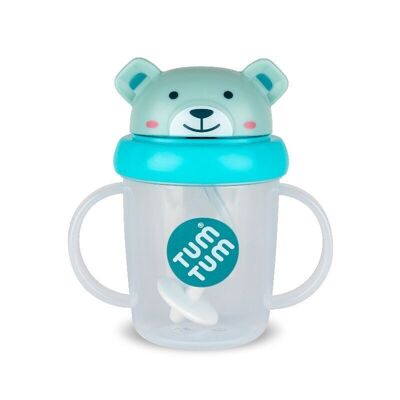 Leak-proof cup with weighted straw - Teddy Bear