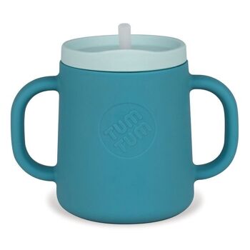 Tasse d'apprentissage évolutive en silicone - Bleue 1