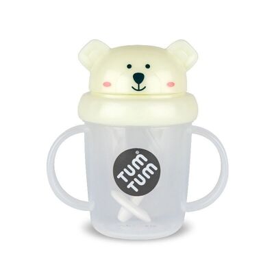 Leak-proof cup with weighted straw - Glow-in-the-dark Polar Bear
