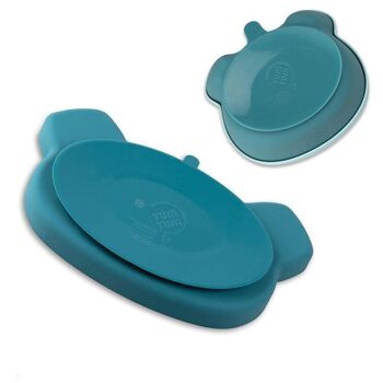 Coffret repas en silicone Ourson bleu 5