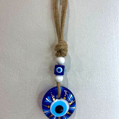 Mini Peacock - Protective eye handmade in Turkey in glass paste