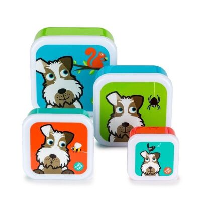 Lot de 4 boîtes gigognes - Scruff le chien