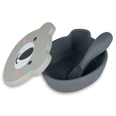 Silicone bowl and spoon set