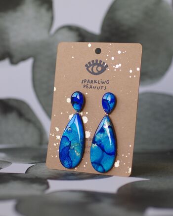 Boucles d'oreilles | Pièce unique | Drop bleu 2