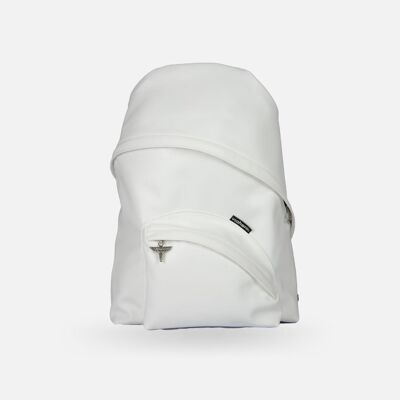 Pilot Bag | white vegan single shoulder strap backpack
