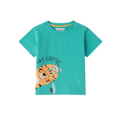 T-shirt per neonato con tigre