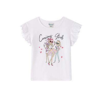 Weißes Party-Girls-T-Shirt