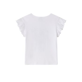 T-shirt blanc pour filles de fête 2