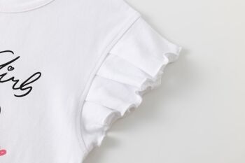 T-shirt blanc pour filles de fête 4