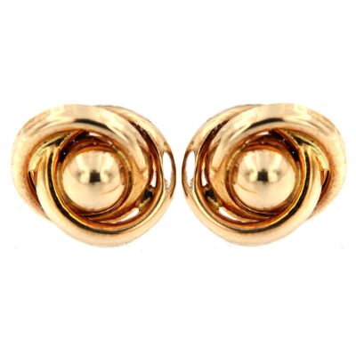 18K - Boucles d'oreilles noeud ovale