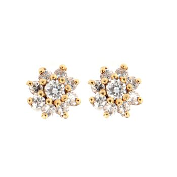 09K - Boucles d'oreilles zrcn Fleur