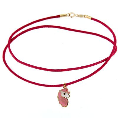09k – Einhorn-Lilien-Halskette