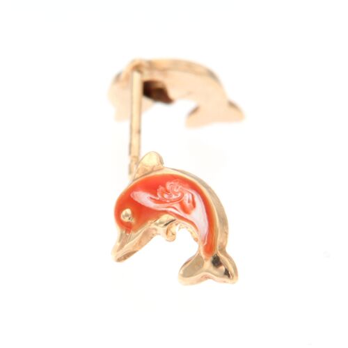 09K - Earings enamelled Dolphin