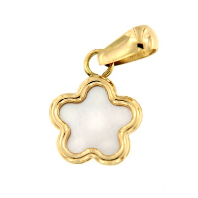 9K - Flower pendant with mother of pearl