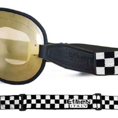 MASCHERA STRADALE MOTO VINTAGE MODELLO CAFE RACER CON LENTE FOTOCROMATICA BROWN