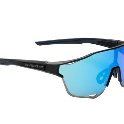 12793 sports glasses Arrow 2-black matt/blue