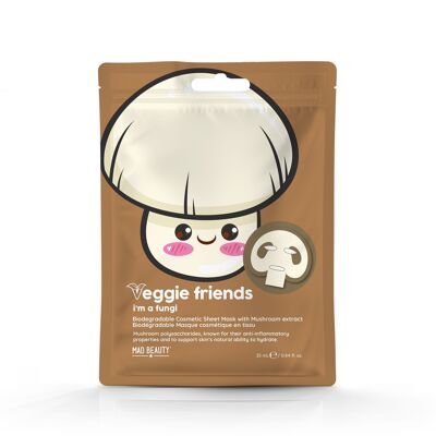 Mad Beauty Veggie Friends Maschera cosmetica in tessuto ai funghi