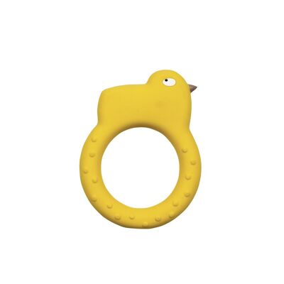 NATURAL RUBBER TEETHING RING - CHICK
