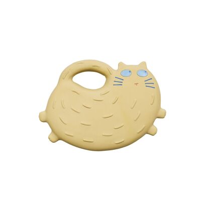NATURAL RUBBER TEETHING RING - CAT