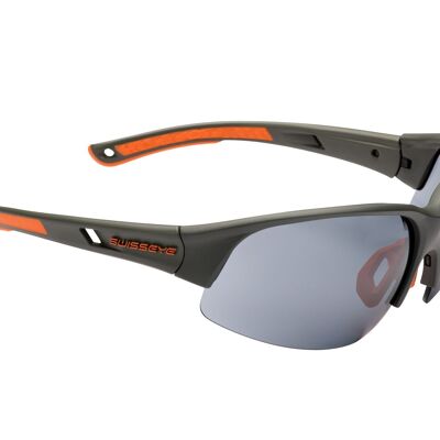 12313 occhiali sportivi Tilton Halfrim grigio scuro opaco/arancione