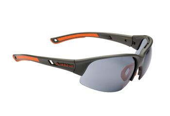 12313 lunettes de sport Tilton Halfrim gris foncé mat/orange 1