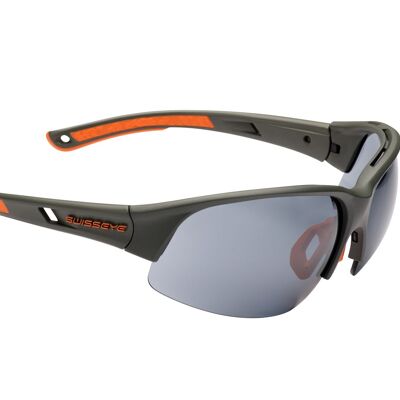 12313 lunettes de sport Tilton Halfrim gris foncé mat/orange