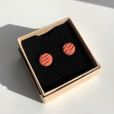 Boucles d'oreilles puces Oda - Terracotta