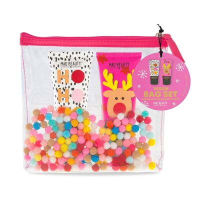 Mad Beauty Pom Pom Cosmetic Bag Set