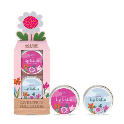 Duo di balsamo labbra Full Bloom di Mad Beauty
