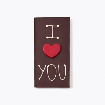 Tablette de chocolat "Je t'aime" - 130g