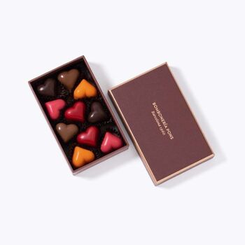 Chocolats Coeur - Boite marron 160g 1