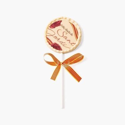 Sant Jordi chocolate lollipop