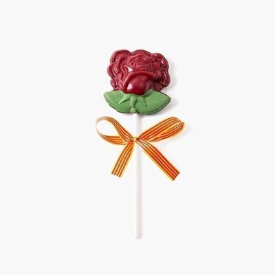 Pink chocolate lollipop - Sant Jordi