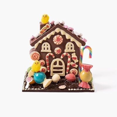 Maison de bonbons en chocolat - Figurine en chocolat pour Pâques