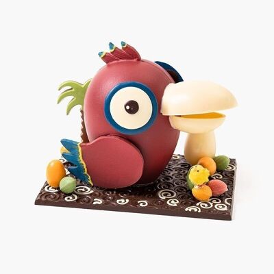 Perroquet en chocolat - Figurine animal en chocolat pour Pâques