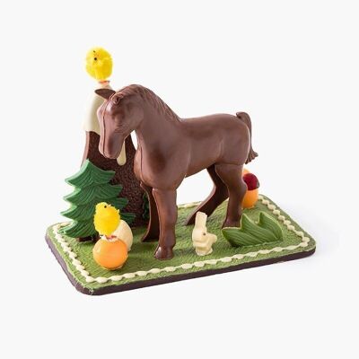 Cheval en chocolat - Figurine animal en chocolat pour Pâques