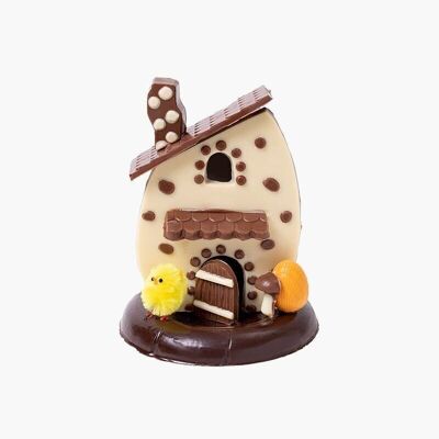 Casita Huevo de chocolate - Figura de chocolate para Pascua