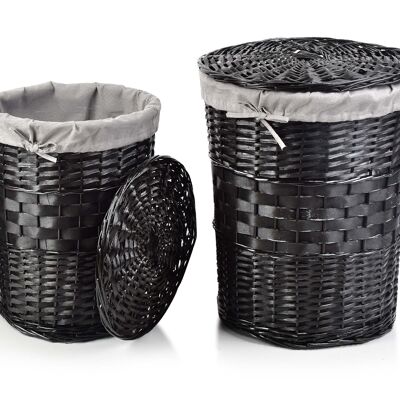 WILL Set of 3 round laundry baskets XL:45x45xh56/L:38x38xh49/M:30x30xh41cm