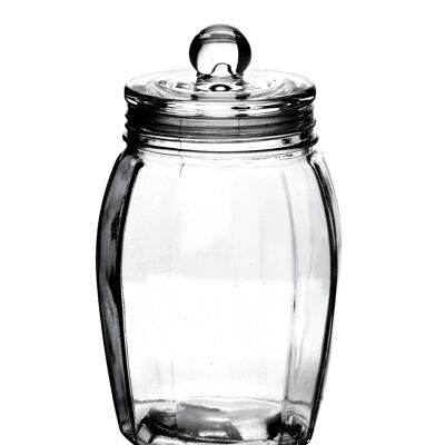 BASIC KITCHEN Glas 1.2L 13xh21.5cm hermetisch verschlossen
